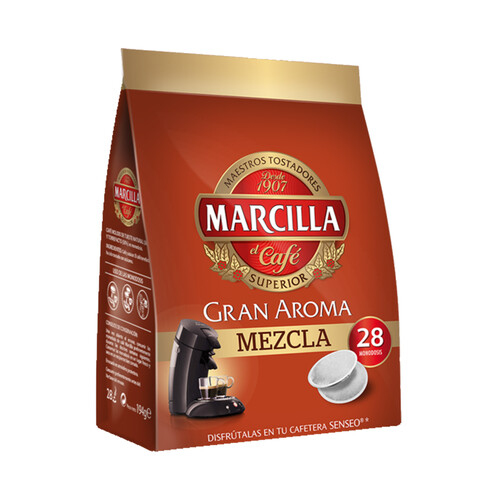 Alcampo MARCILLA Café en cápsulas fuerte Gran Aroma 28 uds