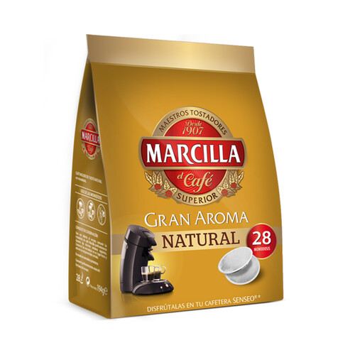 Alcampo MARCILLA Café en cápsulas natural Gran Aroma 28 uds