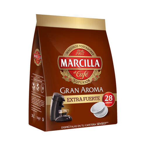 Alcampo MARCILLA SENSEO Café en cápsulas extra fuerte Gran Aroma 28 uds