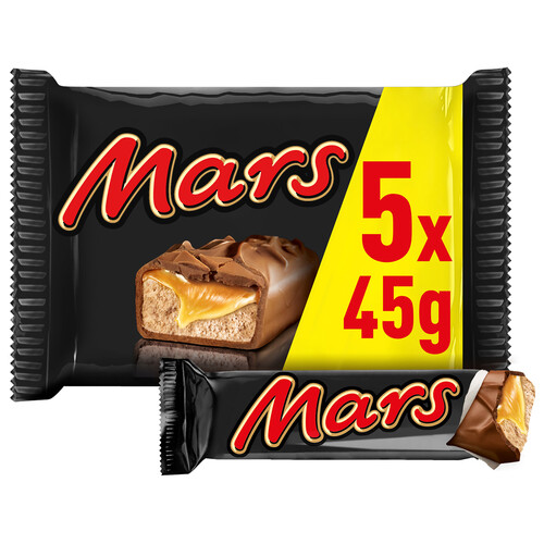 Alcampo MARS Barritas de chocolate rellenas de caramelo 5 uds. 45 g