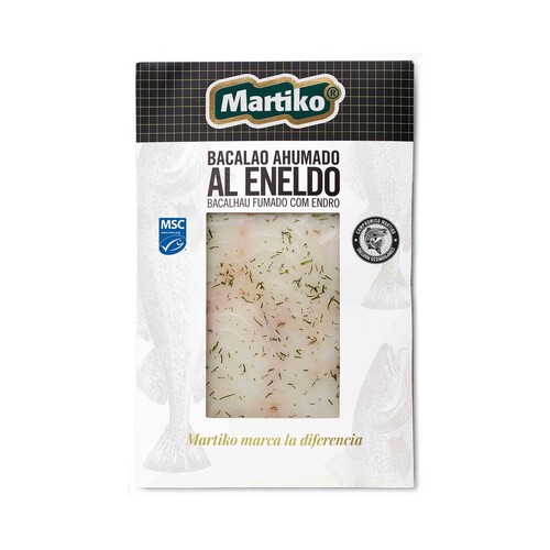 Alcampo MARTIKO Bacalao ahumado con eneldo MSC (Pesca sostenible certificada) MARTIKO 80 g