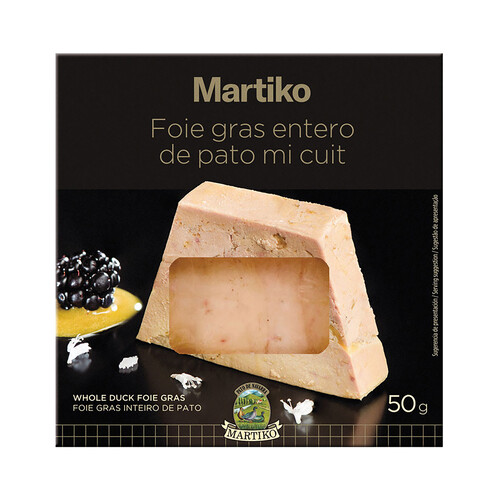 Alcampo MARTIKO Foie gras de pato entero "Mi cuit" 50 g