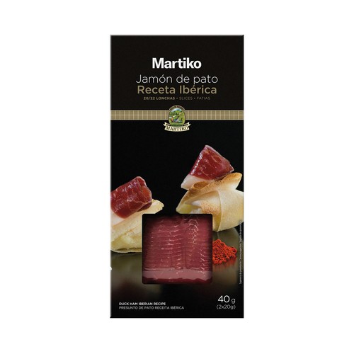 Alcampo MARTIKO Jamón de pato (receta ibérica) cortado en finas lonchas 2 x 20 g