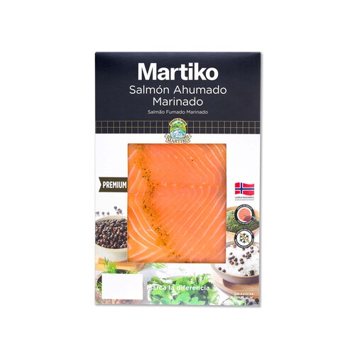 Alcampo MARTIKO Salmón ahumado marinado premium MARTIKO 80 gr