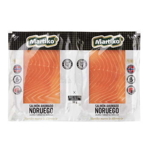 Alcampo MARTIKO Salmón ahumado Noruego MARTIKO pack 2 uds. 50 g