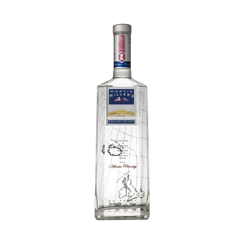 Alcampo MARTIN MILLER'S Ginebra tipo London dry destilada en Inglaterra y mezclada en Islandia botella 70 cl