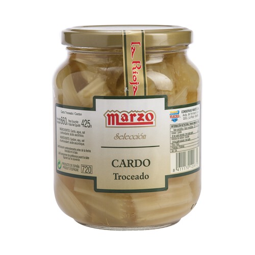 Alcampo MARZO Cardo troceado al natural frasco de 425 g