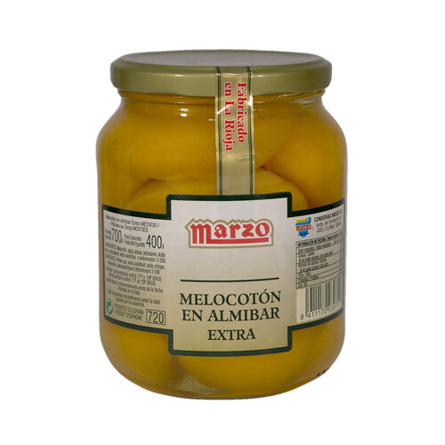 Alcampo MARZO Melocotón en almibar extra MARZO 400 g