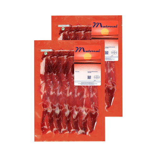 Alcampo MATORRAL Paleta de cebo ibérica (50% raza ibérica) cortada en lonchas 2 x 125 g