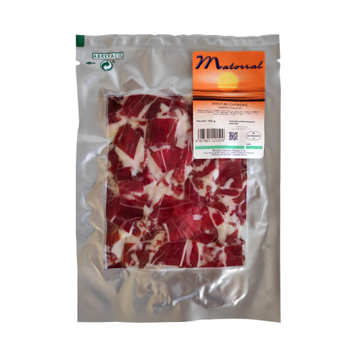 Alcampo MATORRAL Virutas curadas de jamón y paleta (50% cerdo blanco 50% cerdo ibérico) MATORRAL 150 g