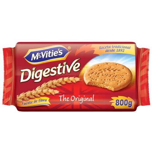 Alcampo Mc VITIE'S Galletas Digestive de trigo fuente natural de fibra 800 g
