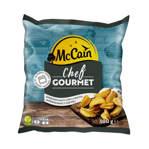 Alcampo McCAIN Patatas con piel prefritas supercrujientes y congeladas McCAIN Chef gourmet 500 g