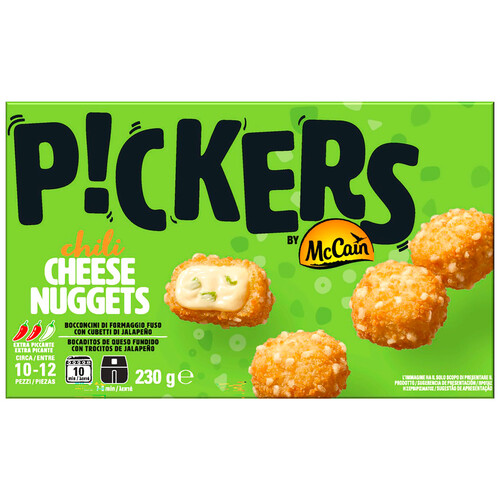 Alcampo McCAIN Pickers Bocaditos de queso fundido con trocitos de jalapeño 230 g