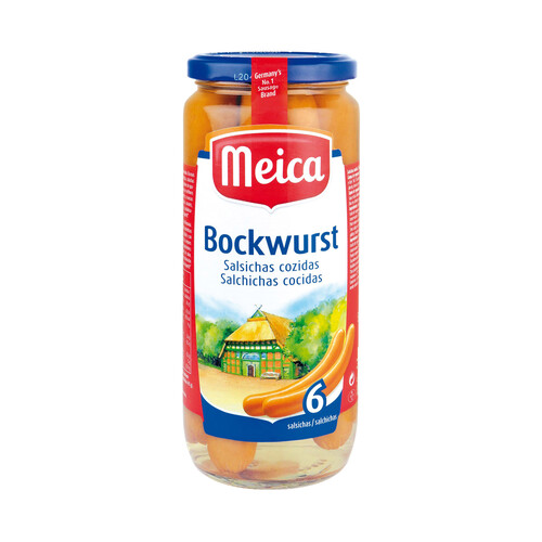 Alcampo MEICA Salchichas bockwurst cocida MEICA frasco de 250 g