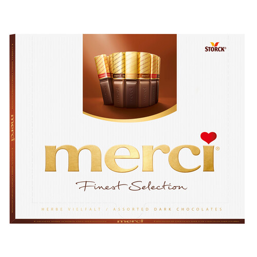 Alcampo MERCI FINEST SELECTION Bombones surtidos chocolate negro 250 g