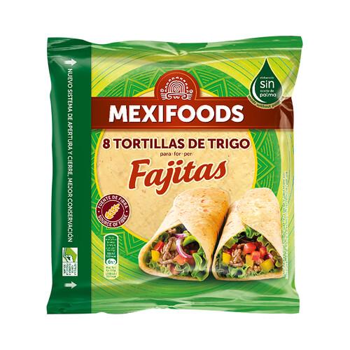 Alcampo MEXIFOODS Tortillas de trigo MEXIFOODS FAJITAS 8 uds.320 g