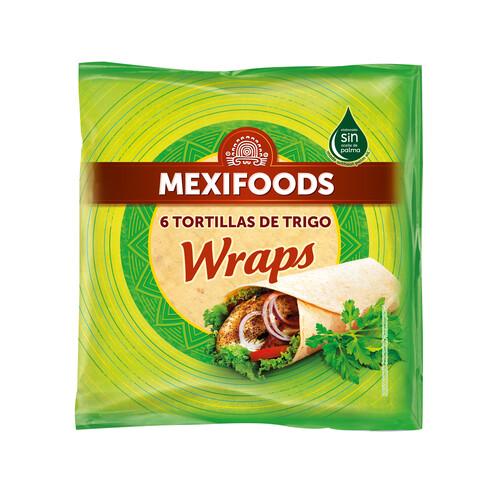 Alcampo MEXIFOODS Tortillas de trigo MEXIFOODS WRAPS 6 uds 370 g
