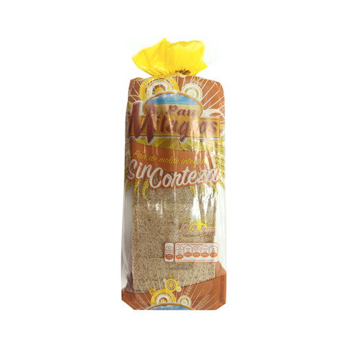 Alcampo MILAGROS Pan de molde integral sin corteza 450 g