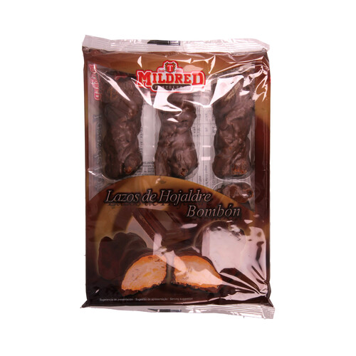 Alcampo MILDRED Lazos de hojaldre con chocolate 6 uds. 240 gr