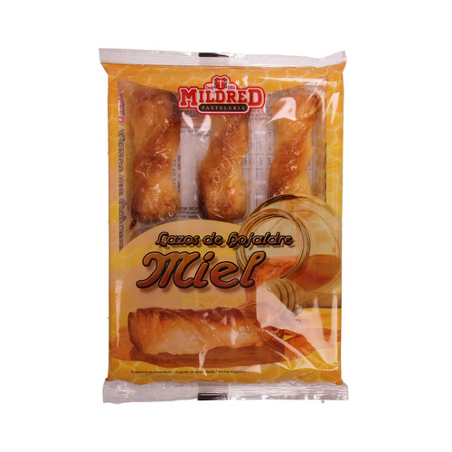 Alcampo MILDRED Lazos de hojaldre con miel 225 gr 6 uds