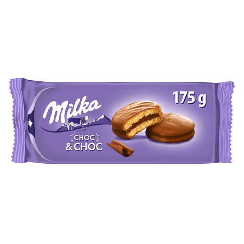 Alcampo MILKA Choc&Choc Bizcochitos de chocolate 175 gr