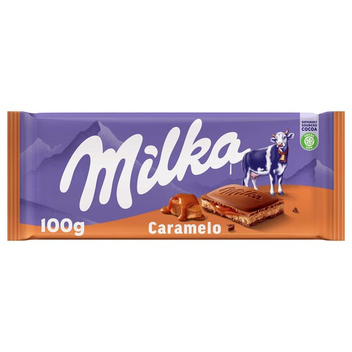 Alcampo MILKA Chocolate con leche sabor caramelo 100 g