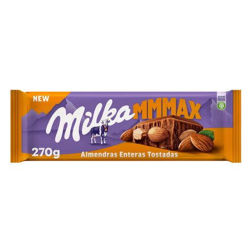 Alcampo MILKA Chocolate con leche y almendras enteras 270 g