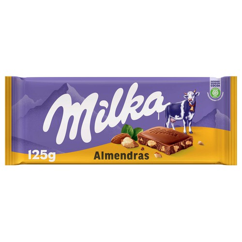 Alcampo MILKA Chocolate de leche con almendras 125 g