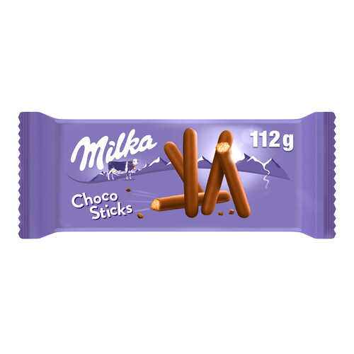 Alcampo MILKA Galletas de chocolate con forma de sticks 112 g