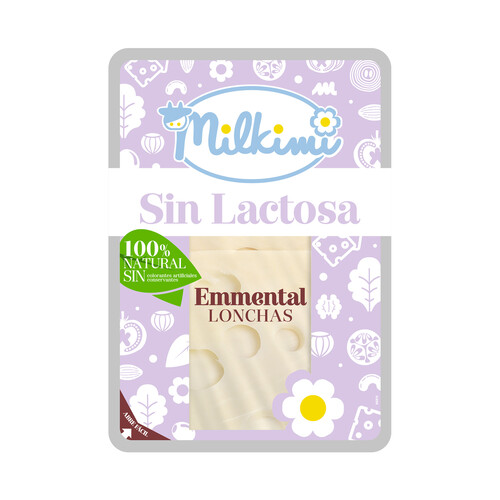 Alcampo MILKIMI Queso lonchas Emmental sin lactosa MILKIMI 100 g