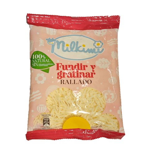 Alcampo MILKIMI Queso rallado para fundir y gratinar 120 g