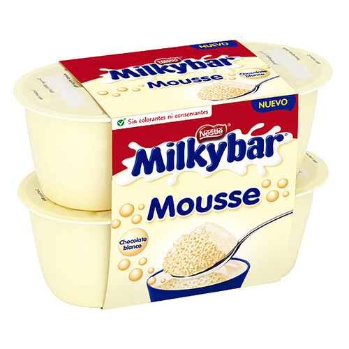 Alcampo MILKYBAR Mousse de chocolate blanco MILKYBAR de Nestlé 4 x 55 g