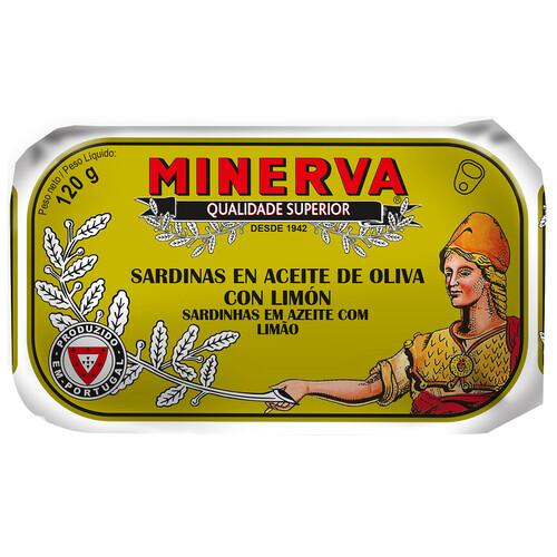 Alcampo MINERVA Sardinas en aceite de oliva con limón 120 g