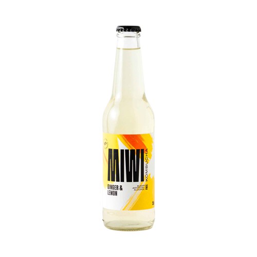 Alcampo MIWI Kombucha sabor ginger and lemon 330 ml