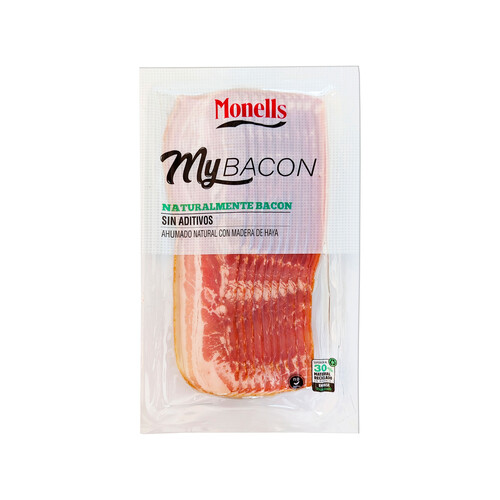 Alcampo MONELLS Bacón ahumado de forma natural cortado en lonchas MONELLS 150 g