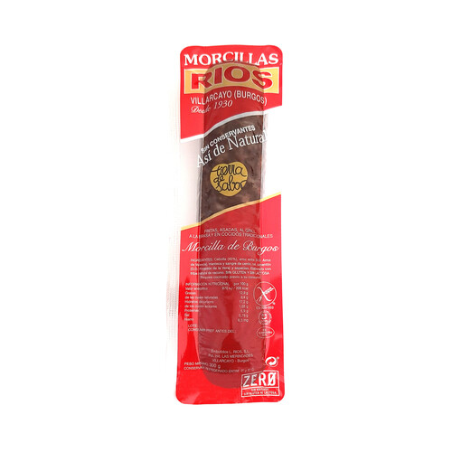 Alcampo Morcilla de Burgos de arroz envasada al vacio RIOS