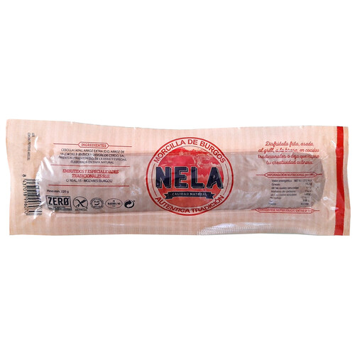 Alcampo Morcilla de Burgos elaborada sin aditivos ni gluten ni lactosa NELA 220 g