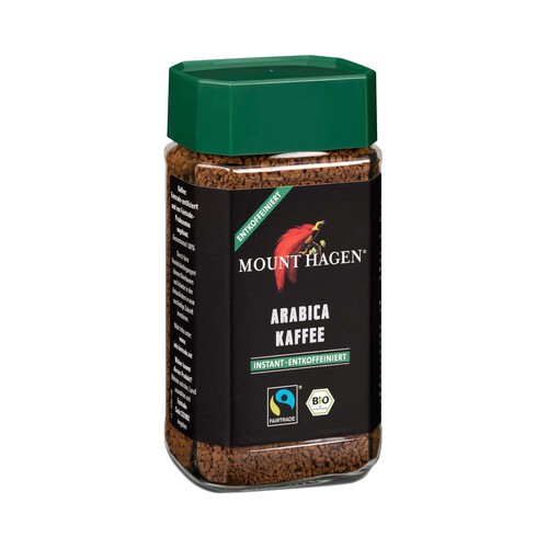 Alcampo MOUNT HAGEN Café descafeinado soluble arábico y ecológica 100 g