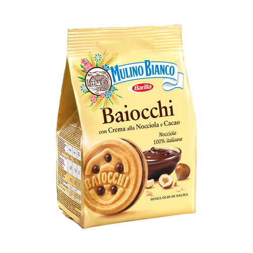 Alcampo MULINO BIANCO Baiocchi Galletas con crema de cacao y avellanas 260 g