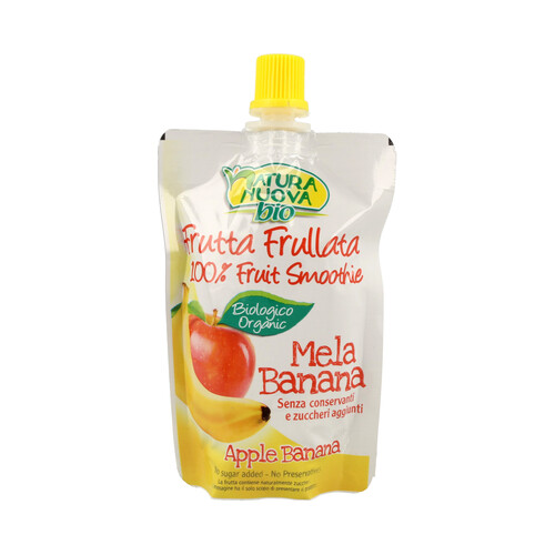 Alcampo NATURA NUOVA Bolsita de manzana y plátano de origen ecológicos y sin azucares añadidos NATURA NUOVA Bio 100 g