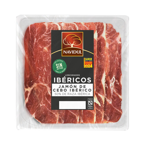 Alcampo NAVIDUL Jamón de cebo ibérico (50% raza ibérica) cortado en lonchas 70 g