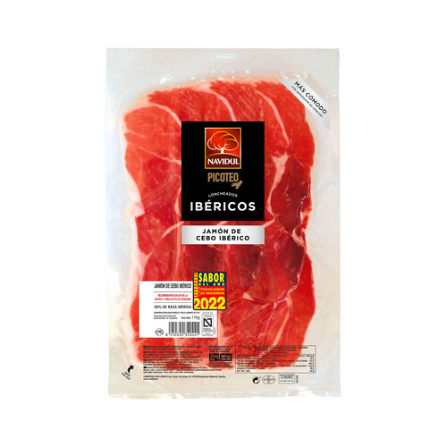 Alcampo NAVIDUL Jamón de cebo ibérico (50% raza ibérica) cortado en lonchas con separador NAVIDUL 110 g