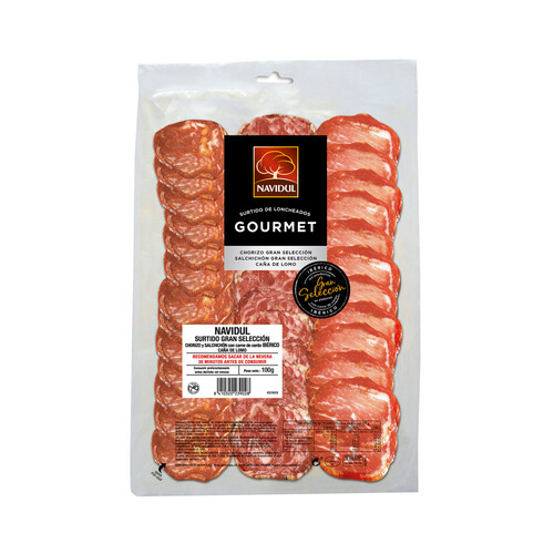 Alcampo NAVIDUL Surtido de embutidos con chorizo y salchichón ibéricos y caña de lomo NAVIDUL Gourmet 100 g