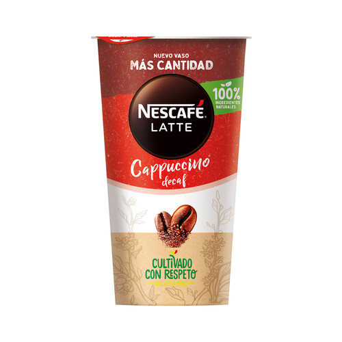 Alcampo NESCAFÉ Bebida de cappuccino descafeinado con leche y cacao Latte 205 ml