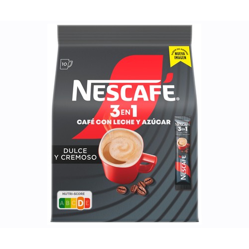 Alcampo NESCAFÉ Café soluble 3 en 1 (café+leche+azúcar) 10 uds. de 17 g
