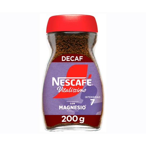 Alcampo NESCAFÉ Café soluble descafeinado con magnesio ayuda a reducir el cansancio y la fatiga 200 g