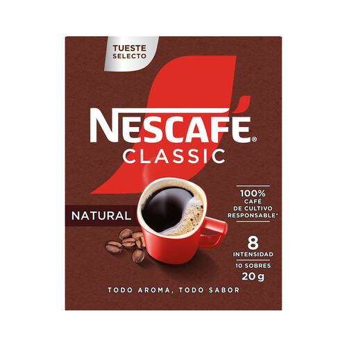 Alcampo NESCAFÉ Café soluble natural 10 sobres x 2 g