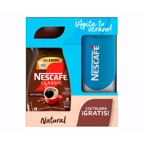 Alcampo NESCAFE Café soluble natural + coctelera 200 g
