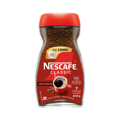 Alcampo NESCAFÉ CLASSIC Café soluble descafeinado 200 g