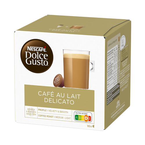 Alcampo NESCAFÉ DOLCE GUSTO Café en cápsulas con leche Delicato I5 16 uds